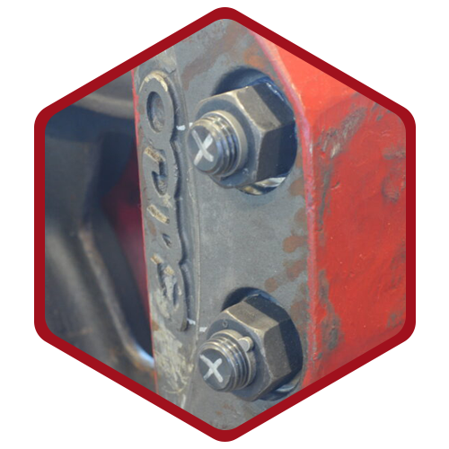 Crushing and pulverizing bolted joint 3