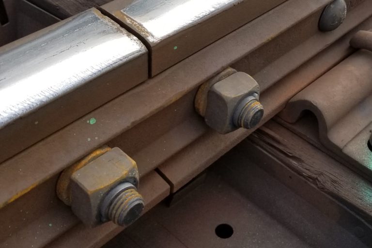 Railroad track joint example